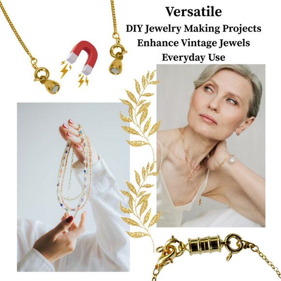 Strong Magnetic Clasps (43) Jewelry Necklace DIY Converter Extender Closures - Picture 6 of 16